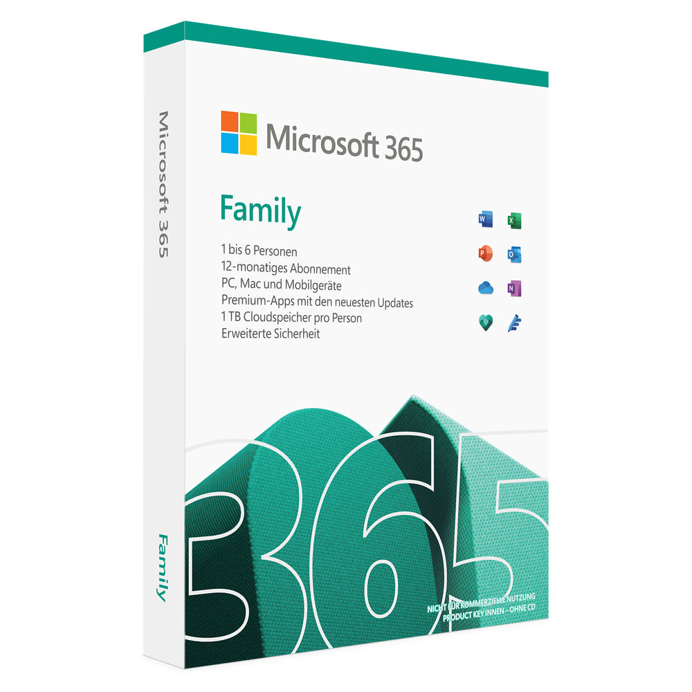 Microsoft 365 Family - 6 users - 1 year - PC/MAC